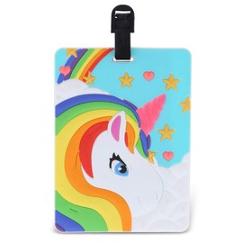 Taggage! Unicorn Luggage Tag - Unique Fun Fantasy Novelty Travel Tag For Luggage, Cute Rainbow Sparkly Unicorn Travel ID Identification Label For Suitcase, Backpack & Sports Bag - Tags for Men & Women