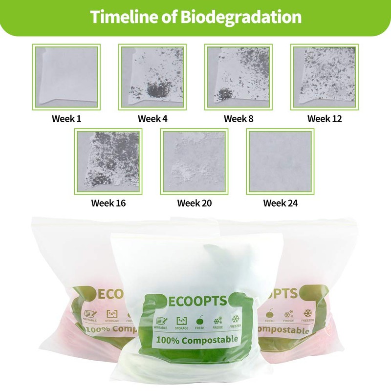 100% Compostable Large Gallon Zip Bag | ECO-Friendly Food Storage
