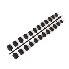 SUIOPPYUW 24 Pieces Shortie Square Head Frosted Coffin False Nails DIY French Style Personality Acrylic Nail for Manicure Lovers, 1black Matte