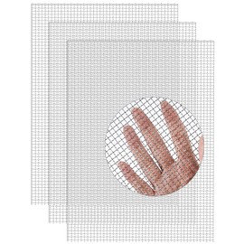 3Pack 5Mesh 10'' x 14'' Wire Mesh Screen, 304 Stainless Steel Anti-Rusted Mesh Screen, Sturdy Wire Diamaeter 0.7mm, Easy to Cut, Woven Sturdy Metal Mesh Sheets for Air Vent, DIY Project, Drainage