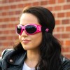 Birdz Eyewear Eagle Purple Foam Padded Goggles ReflecTech Purple Mirror