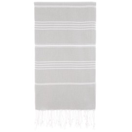 Cacala Turkish Beach Bath Towels Extra Large Blanket Peshtemal Highly Absorbent Quick and Easy Dry Soft and Comfortable for Shower, Spa, Pool, Gym and Yoga 100% Cotton Pure Series, 37" x 70"
