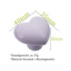 6Pcs Furniture Ceramic Knobs Heart Shape Ceramic Cupboard Drawer Knobs