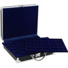 SAFE 9816 Aluminium Coin Case, Black, Includes 6 Royal Blue