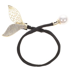 SAFIGLE Mermaid Hair Bun Maker Pearls and Rhinestones Elegant Hair Accessories for Women Lazy Curling Tool for Easy Styling