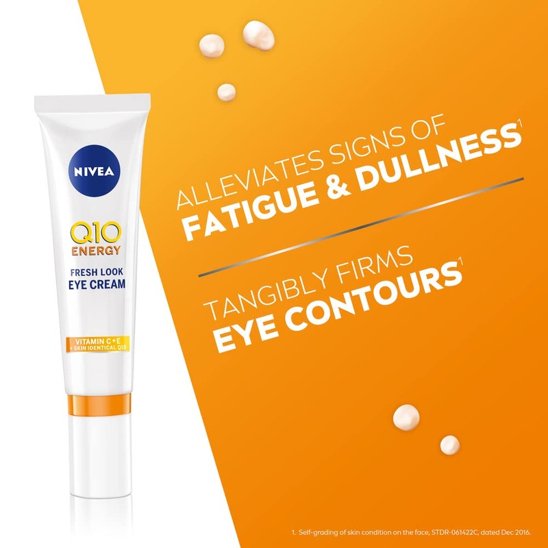 NIVEA Q10 Energy Fresh Look Eye Cream, Targets Fatigue, Dullness,