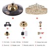 ONELLH 42inch Retractable Crystal Ceiling Fan with Lights, Invisible Chandelier