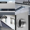Duct Connector Flange - 8 Inch Ducting - Galvanized Steel
