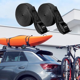 MAYEHAY 2Packs 6.5 Ft Cam Buckle Lashing Strap Tie Down Strap, Kayak Straps, Cargo Straps with Webbing Pad for Roof Rack Straps,Trailer,Truck,SUV,Kayak,Surfboards Tie Downs