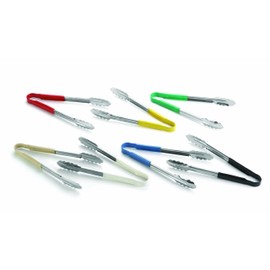 Yellow Vinyl Coated Stainless Steel Tong 9.5''