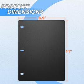 1mm Thick Full Flat Sheet Lifters Sheet Flatteners, Sheet Lifters Binders, Plastic Sheet Lifters, Protect Binder Page Sheet for 11-Inch x 8-1/2-Inch 3 Ring Binder, D Ring Binders - 10 pcs
