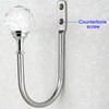 BlueXP 2 Pack Metal Curtain Holdback Hook Crystal Ball U-Form