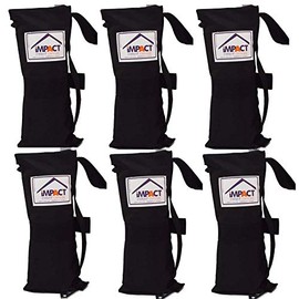 Impact Weight Bags for Pop Up Canopy Tent, Fill with Sand, Rocks or Dirt, Set of 6