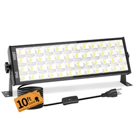 YAYIT 180W LED Shop Lights with 10FT Cord, Swtich, Aluminum 20000LM Ultra-Bright Garage Light, 5000K Daylight, IP66 Waterproof Bay Lighting for Garage, Workshop, Warehouse, Outdoor (1 Pack)