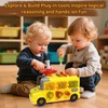 Brixlytoys Take-Apart Construction Bus Toy for Kids Age 3+, Montessori