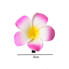 9 Stück Haarklammer, Haarspangen mit Hawaii-Blumen, Multicolor Plumeria-Haarspangen mit Blumenmuster für Sommer, Haar-Accessoires für Frauen, Mädchen, Strand, Party, Hochzeit Dekoration (Farbe 1)