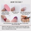 QISANKEE French Short Nails Press on Nails, 24 PCS/Set Pink