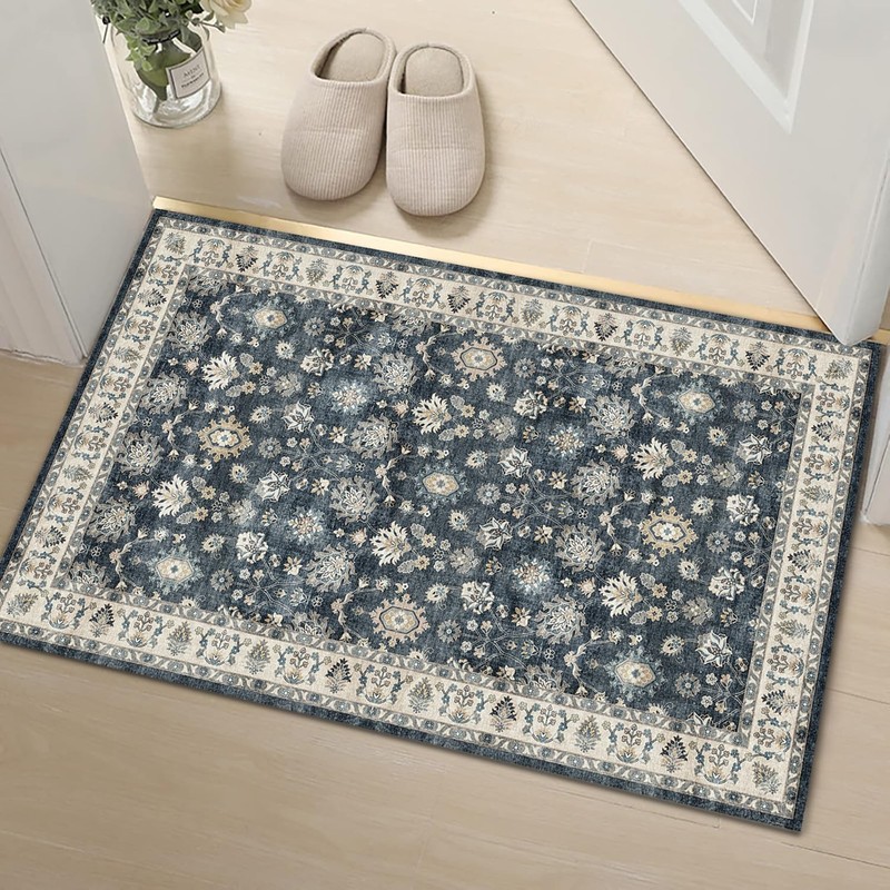 Indoor Washable Door Mat, Small Area Rug for Kitchen, Soft