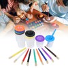 10 Pieces Spill Proof Paint Cups Kids Painting Set with