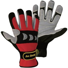 FerdyF. Rope Rescue 1977-9 Clarino-Kunstleder Montagehandschuh Groeße (Handschuhe): 9, L EN 388 C, Red, Schwarz