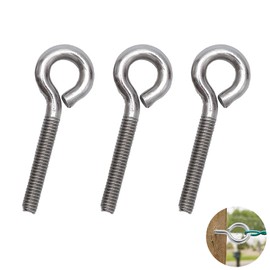 3 PCS Christmas Tree Stand Screws, Eye Bolts, Christmas Tree Stand Bolts, Hooks and Eyes, 304 Stainless Steel Sheep Eye Screw Bolt Ring Hook, For Christmas Trees, Outdoor Climbing Universal
