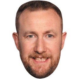 Alex Horne (Smile) Celebrity Mask, Flat Card Face, Fancy Dress Mask