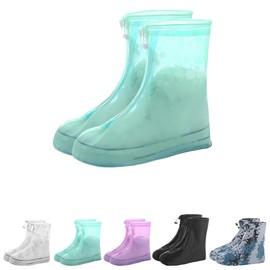 CAPASTEC Waterproof Shoe Cover, Rain Shoe Cover, 7 Sizes, 5 Colors, Rain Shoe Cover, 1 Pair, blue (light)