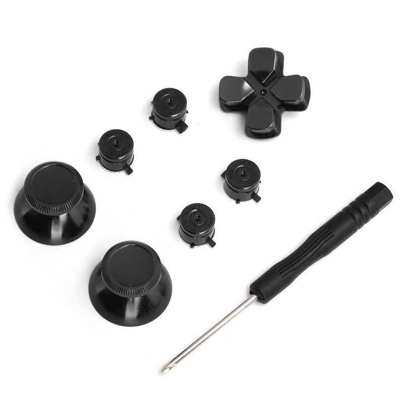 Game Controller Aluminum Alloy Buttons Thumb Stick Set Replacement Parts