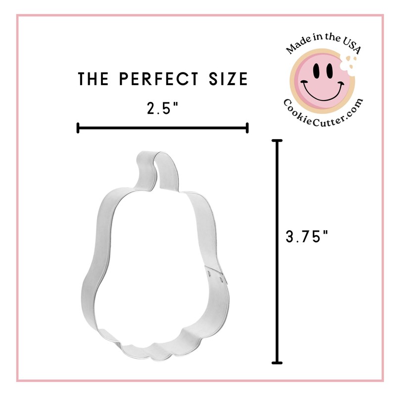 Tall Pumpkin Cookie Cutter 3.75 Inch - Made in the