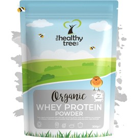 Organic Whey Protein Powder (300g) - Grass Fed Unflavoured Organic Protein Powder by TheHealthyTree Company - Low Carb Natural Protein for Muscle Growth & Recovery