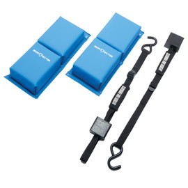 Extreme Max 3006.8581 BoatTector PWC Contour Fender with Hook & Strap Set with Adjustable Straps for Easy Secure Installation - 2-Pack, Blue