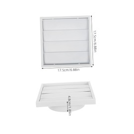 LALAFINA Louvered Vent Cover with Net Weatherproof Plastic Air Vent Grille for Dryer and Bathroom Quick Installation Design Reliable Protection Against Rain and Wind