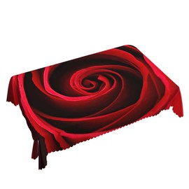 Walmsco Tablecloth Red Rose Decor For Dining Room Kitchen Rectangular Table Cover 132 * 178cm