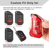 QBUC for Jeep Key Fob Cover with Keychain Flip Key