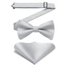 Enlision Men's Bow Tie with Pocket Square - Bow Ties