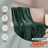 Brentfords Blanket Throw Green, Ultra Soft Warm Fleece Blanket for