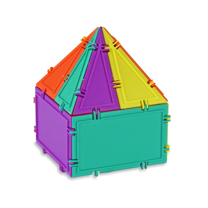 Geometiles 3D Building Set for Learning Math, Includes Many Online