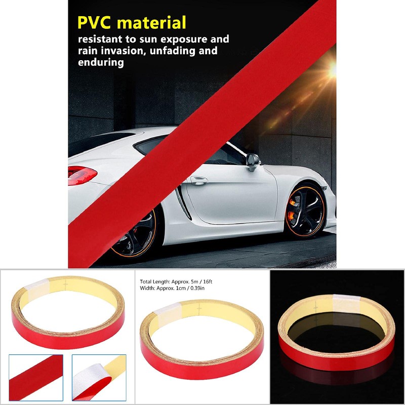 Reflective Tape, Car Warning Sticker PVC Universal Durable for Bicycle