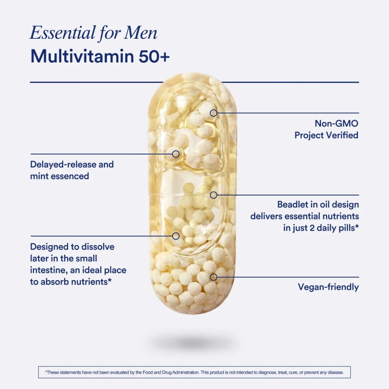 Ritual Multivitamin Para Hombres 50 Vegano Con Zinc Y D3