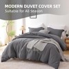 Soft Breathable Duvet Cover Twin Size - Luxury 100% Washed