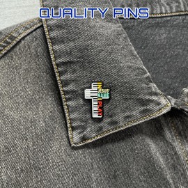 Herxion Cross Enamel Pins, Christian Pins for Backpacks, Jesus and Music Hat Pins, Religious Piano Novelty Brooch Pins, Backpack Pins, Lapel Pins for Men, Women, Girls, Boys. For Lanyard, Bags, Hats
