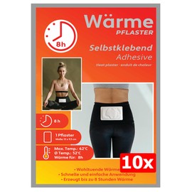 Heat Patches for the Back, Shoulder, Neck, Stomach, 8 Hour Heat Dispenser, Wellness Product for Massage and Relaxation, Pack of 10