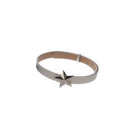 Leadigol PU Leather Belt, Star Buckle, Adjustable Waistband, Retro Style, Y2K, Waist Belt, Accessories, Wide Waist Belt, White/Opulent Garden, 105 cm (41.34 inches) x 2.8 cm (1.10 inches),