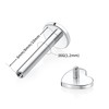 hengkaixuan 16G G23 Titanium Flatback Labret Studs, Internal Thread Lip