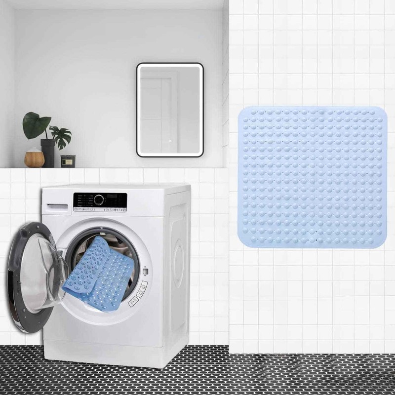 Shower Mat, Non-Slip Square Bath Mat, 48 x 48 cm,