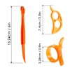 Orange Citrus Peelers, Cosmer Set of 15 Plastic Easy Slicer