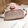 Women Bunny Backpack Plush Mini Fluffy Rabbit Ear Backpack Fuzzy