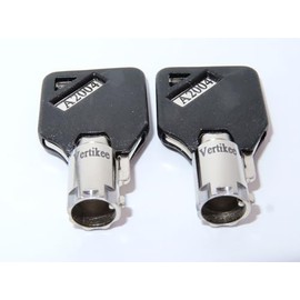 Vertikee A2004 Keys Milwaukee & Steel Glide Tool Box Tool Chest Keys, Cut A2004 Replacement Keys With Black Caps (TM) A2004 Numbered Keys Cut To Factory Specifications