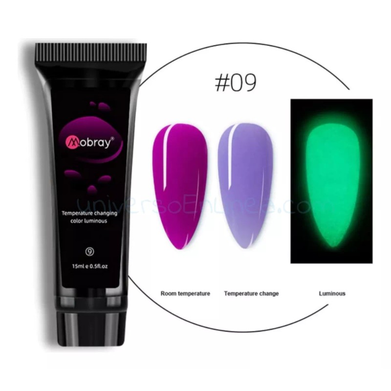 Veraly Polygel Decoración Uñas Cambio Color Manicure Temperatura