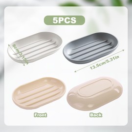 UILYNIU 5 Pcs Soap Dish, Soap Holder, Travel Soap Case, Anti-Slip Soap Holder, Shower Soap Dish, Portable Shower Soap Box, Soap Bar Dish, Soap Dishes for Bathroom, Shower, Kitchen (Multicolor)